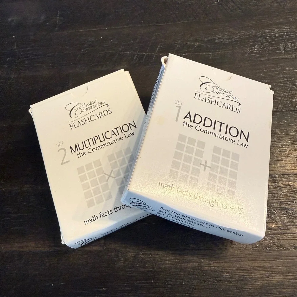 Classical Conversations Math Flashcards Set 1 Addition & Set 2 Multiplication